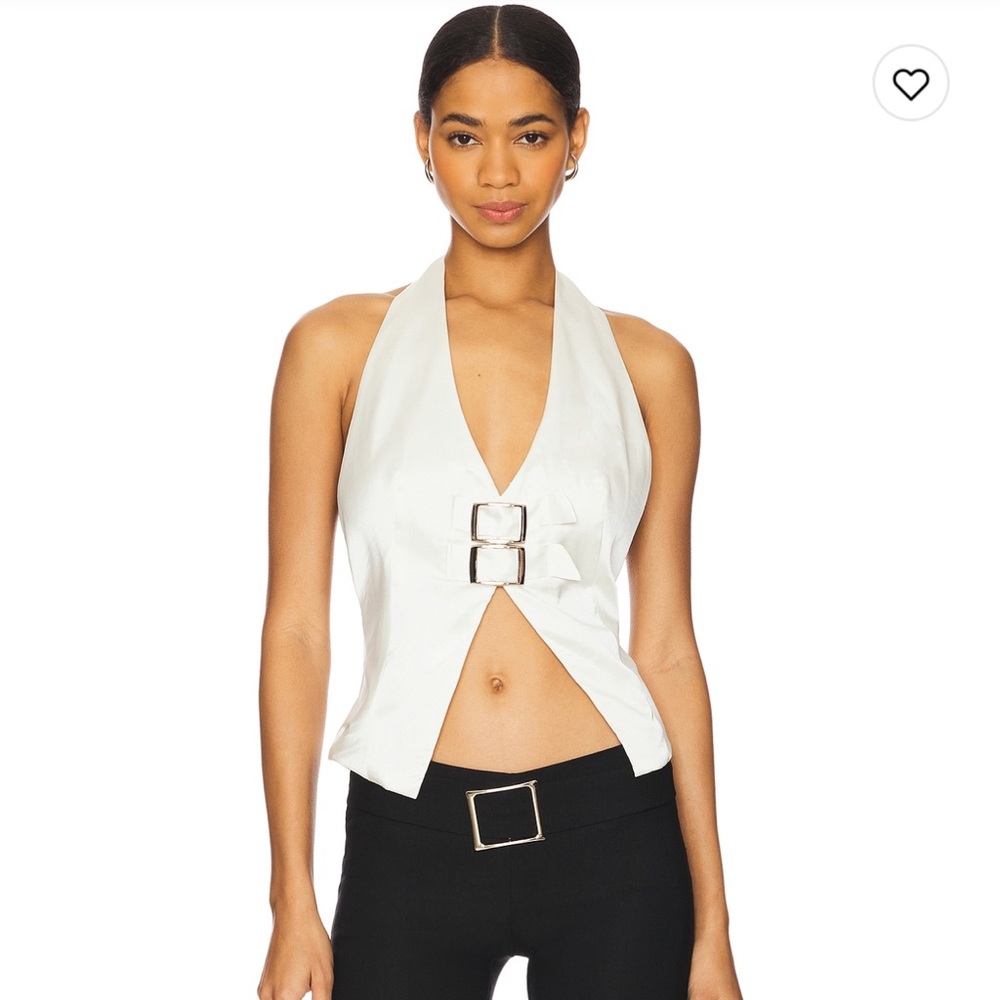 BY.DYLAN Sydney Top in White Elegant White Halter Top